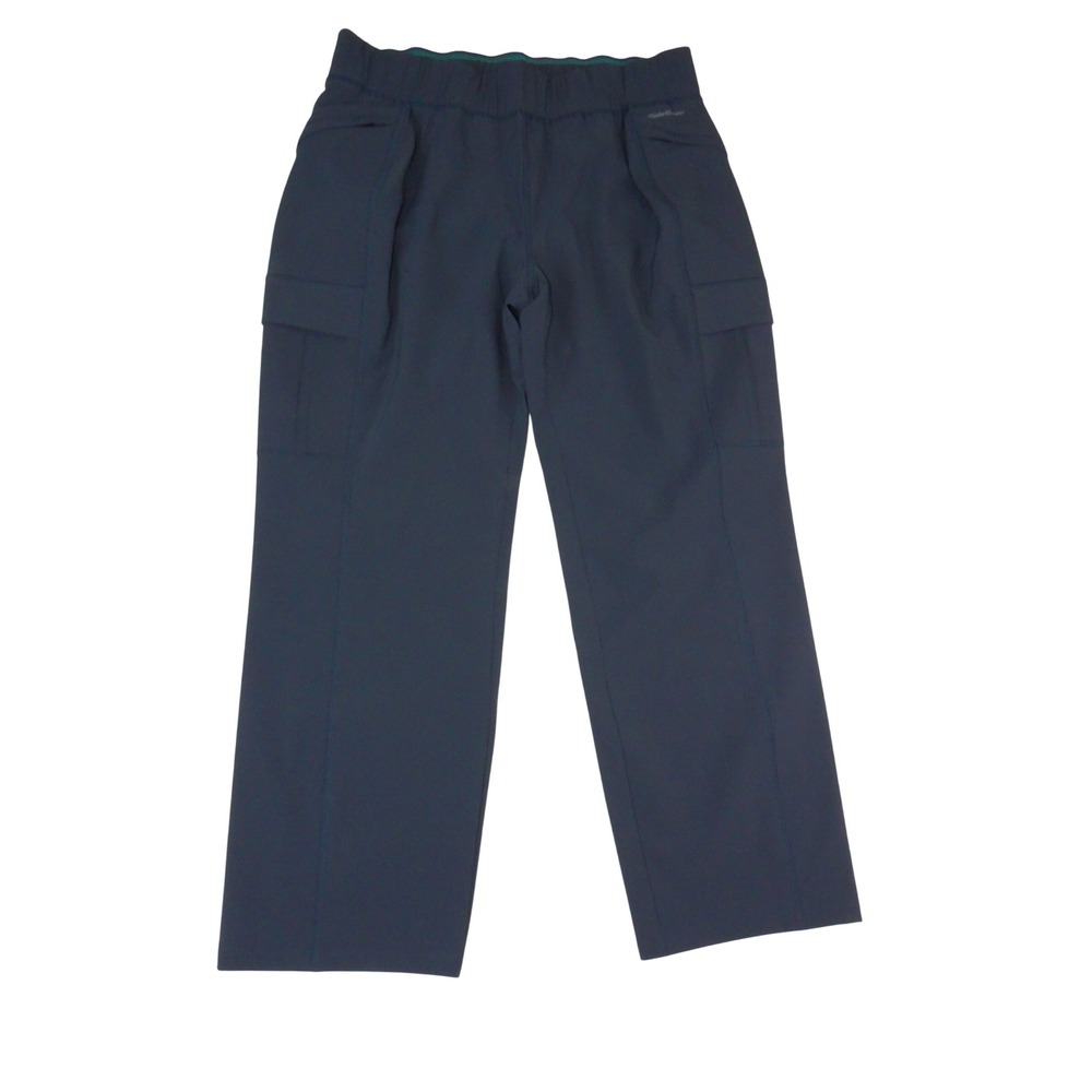 Eddie Bauer Travex Womens 10 Cargo Pants Gray Straight Leg Elastic Waist 3692